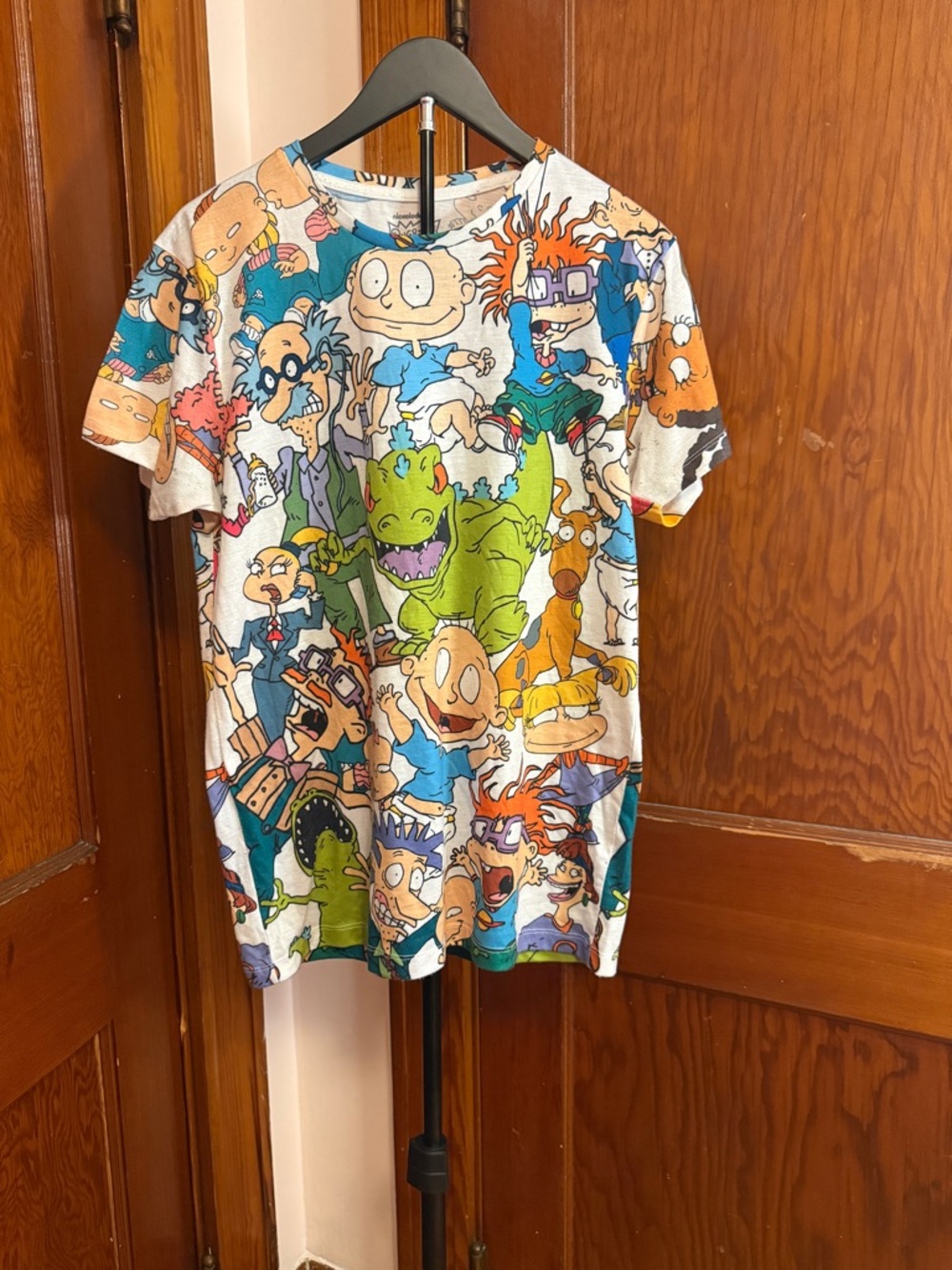 Rugrats All Over Print Graphic Tee Nickelodeon 90s Cartoon Shirt Y2K